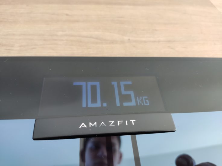 Amazfit Smart Scale smarte Waage Display Anzeige
