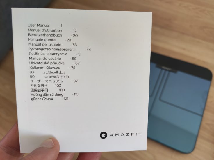 Amazfit Smart Scale smarte Waage Bedienungsanleitung