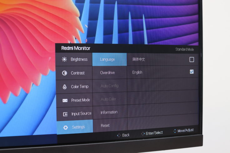 Redmi 1A Monitor Sprachen