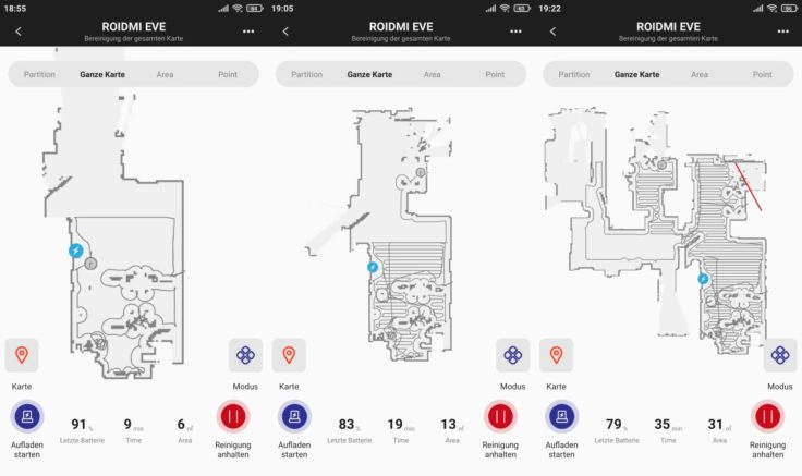 Roidmi EVE Plus Saugroboter Xiaomi Home App Beginn Mapping