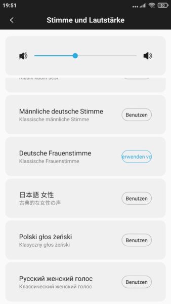 Roidmi EVE Plus Saugroboter Xiaomi Home App Lautstärke Sprache Stimme des Roboters