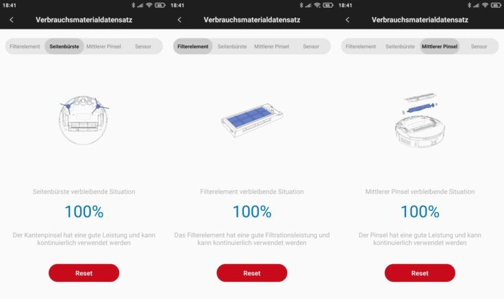 Roidmi EVE Plus Saugroboter Xiaomi Home App Zustand Gebrauchsmaterialien Verschleiss