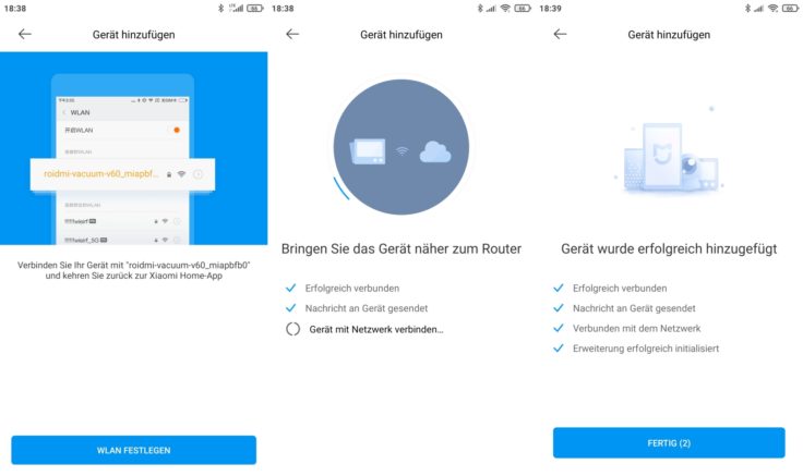 Roidmi EVE Plus Saugroboter Xiaomi Home App erfolgreich eingebunden