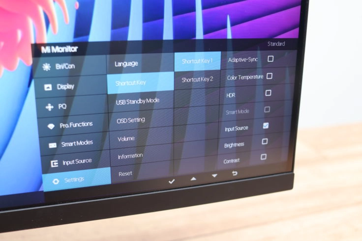 Xiaomi 27 Gaming Monitor Menue Shortcut