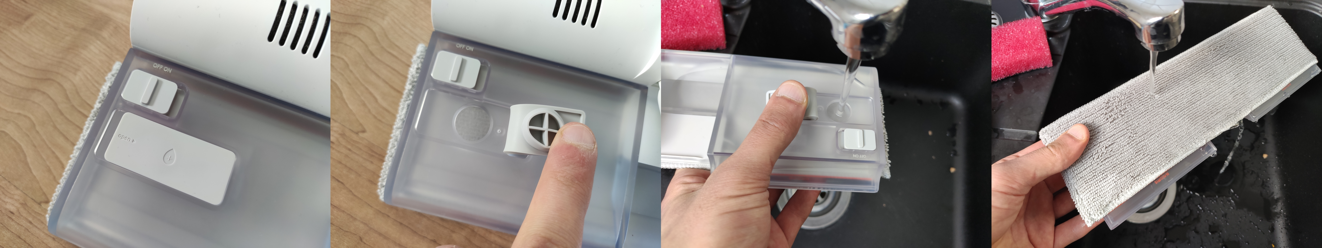 Xiaomi Mijia K10 Akkusauger Vorbereitung Wischfunktion Wassertank