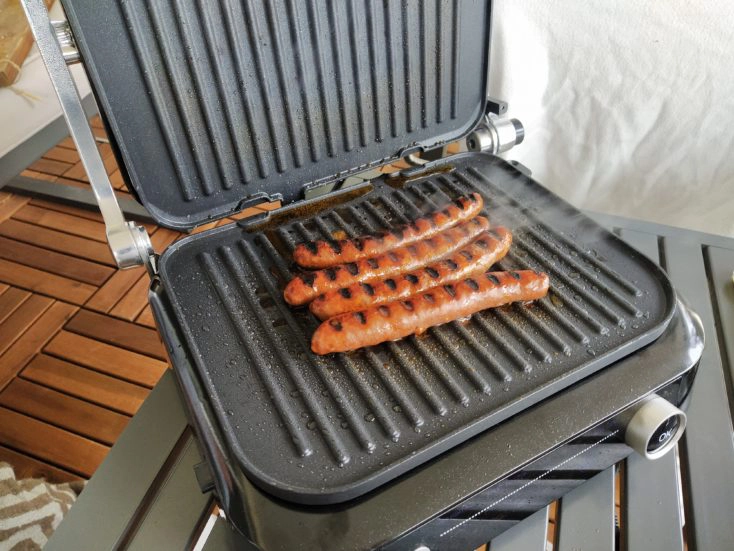 BlitzWolf BW-SM1 Kontaktgrill Wuerstchen nachher