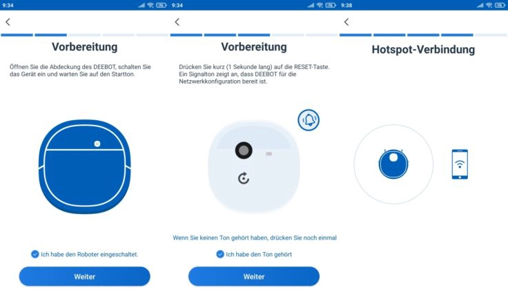 Ecovacs Deebot T9 Saugroboter App Einbindung WLAN