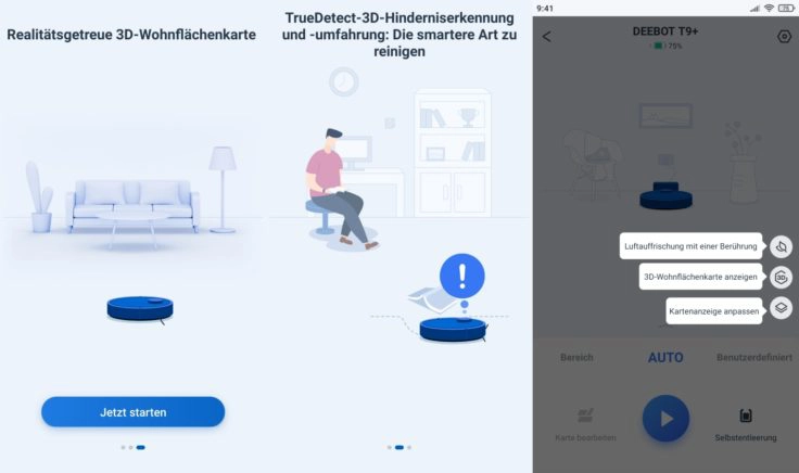 Ecovacs DEEBOT T9+ Saugroboter Home App Hinweise