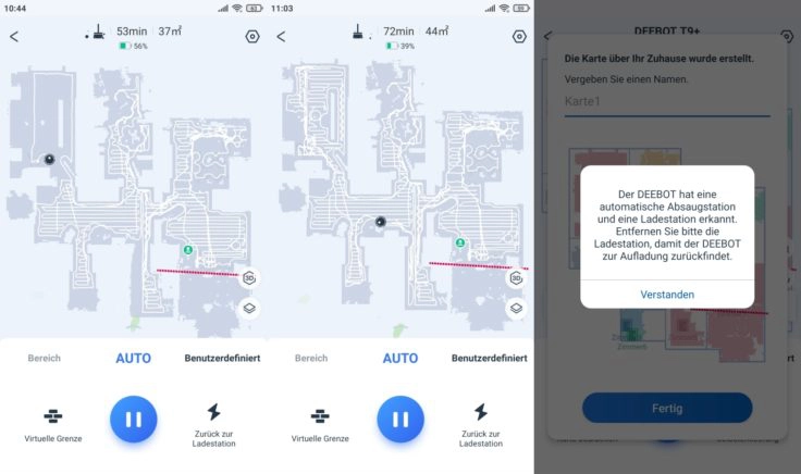 Ecovacs Deebot T9 Saugroboter App Mapping vollendet
