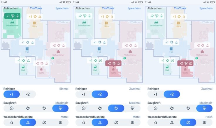Ecovacs DEEBOT T9+ Saugroboter Home App selektive Raumeinteilung 
