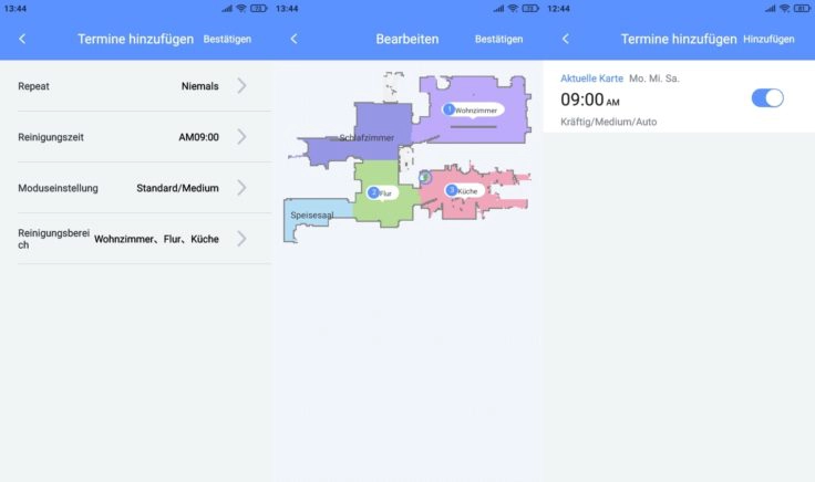 Lydsto R1 Saugroboter App Arbeitszeiten einplanen
