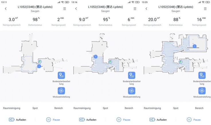 Lydsto R1 Saugroboter App Live-Mapping