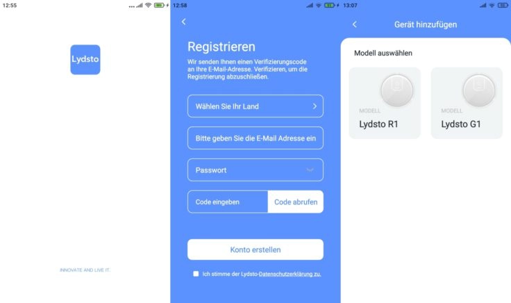 Lydsto R1 Saugroboter App Registrierung