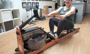 Mobi Fitness Rudergeraet mit Wasserwiderstand