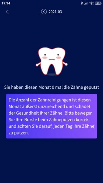 Oclean X Pro Elite elektrische smarte Zahnbürste App Benachrichtigung