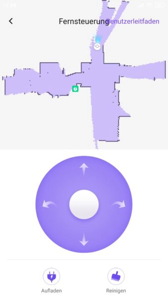 360 S10 Saugroboter App virtuelle Fernbedienung