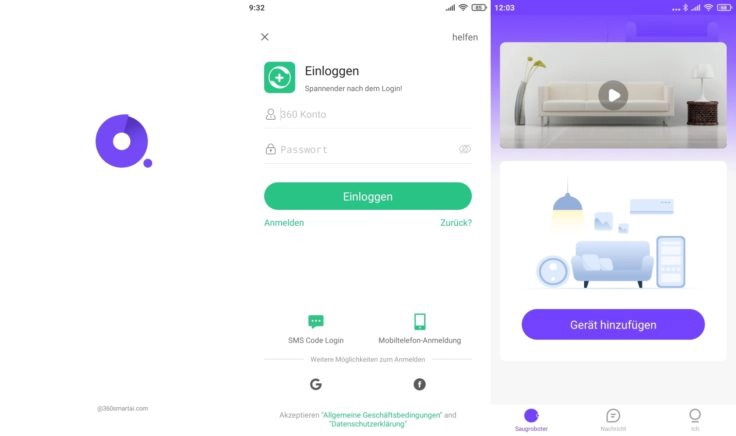 360 S10 Saugroboter App Registrierung