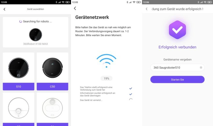 360 S10 Saugroboter App Einbindung WLAN