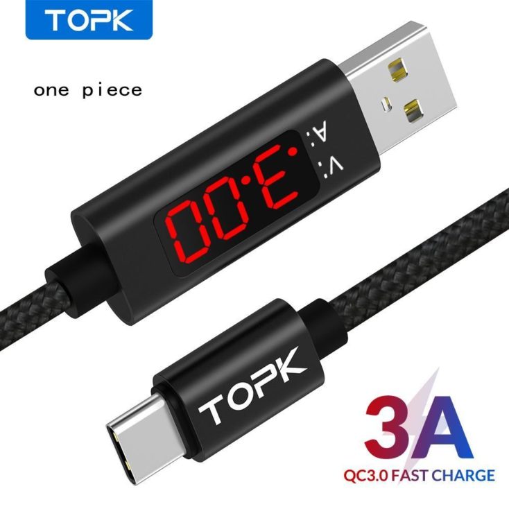 TOPK USB C Kabel Spannungsanzeige