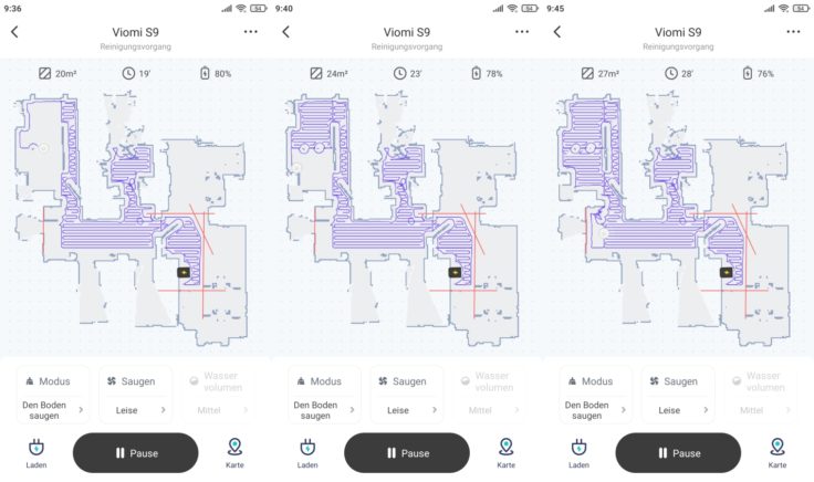 Viomi S9 Saugroboter Xiaomi Home App Mapping