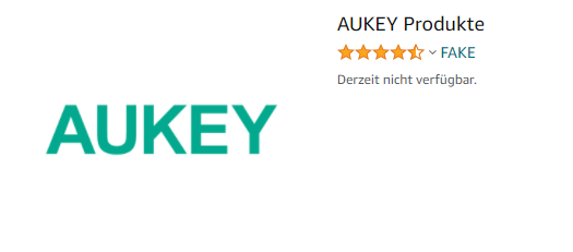 Aukey Produkte derzeit nicht auf Amazon verfuegbar