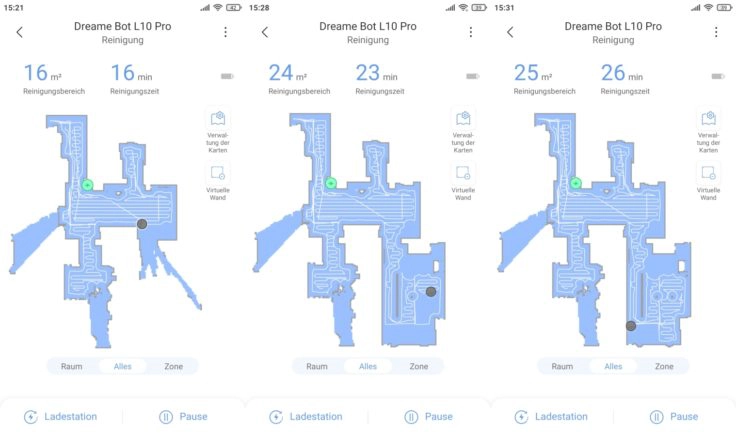 Dreame Bot L10 Pro Saugroboter Xiaomi Home App Live-Mapping Kartenerstellung