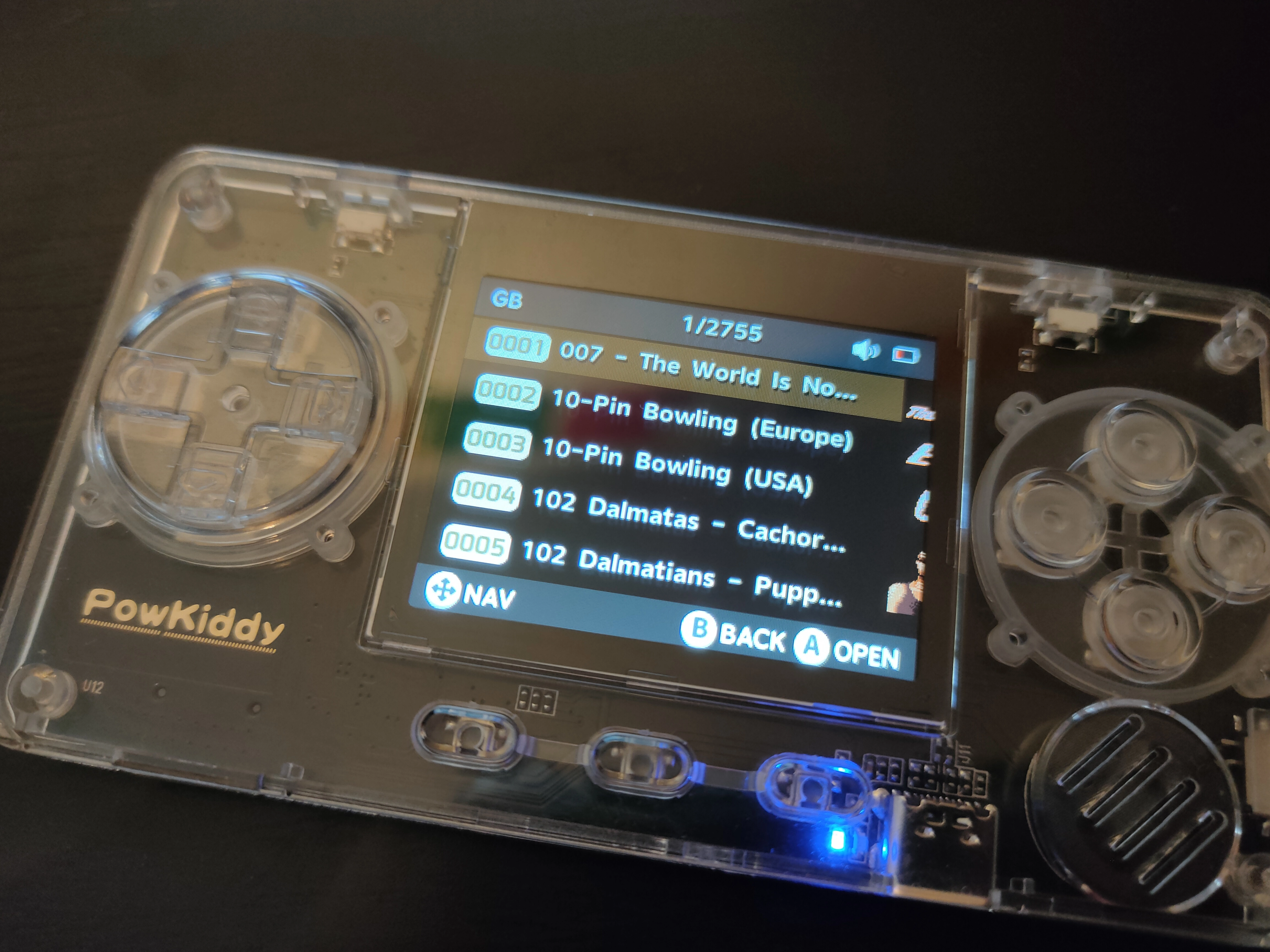 PowKiddy A66 Gameboy ROMs