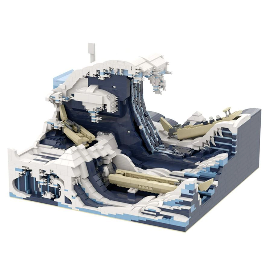 Welle vor Kanagawa Klemmbausteine