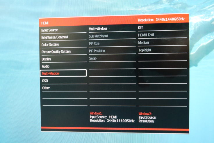 BlitzWolf BW-GM3 Monitor Bildschirmmenue