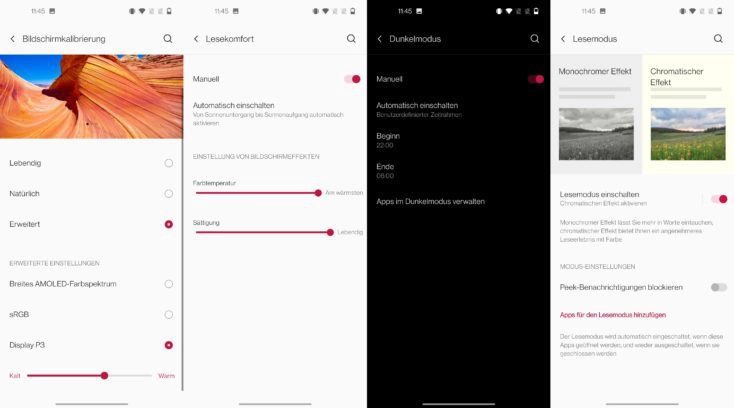 OnePlus Nord CE 5G Display Einstellung