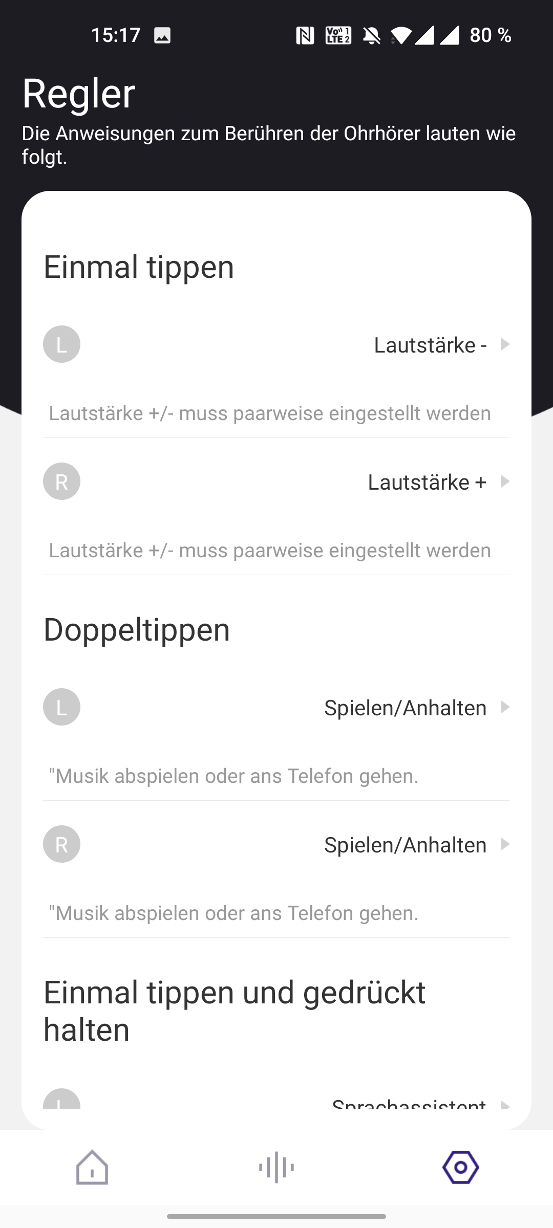 Tronsmart Apollo Air Kopfhoerer  App Steuerung