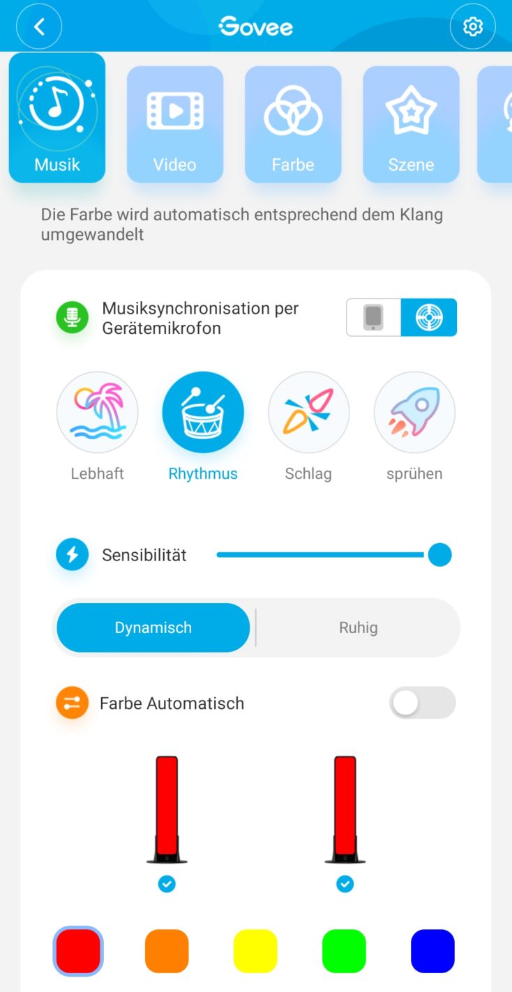 Govee Home Musik Modus