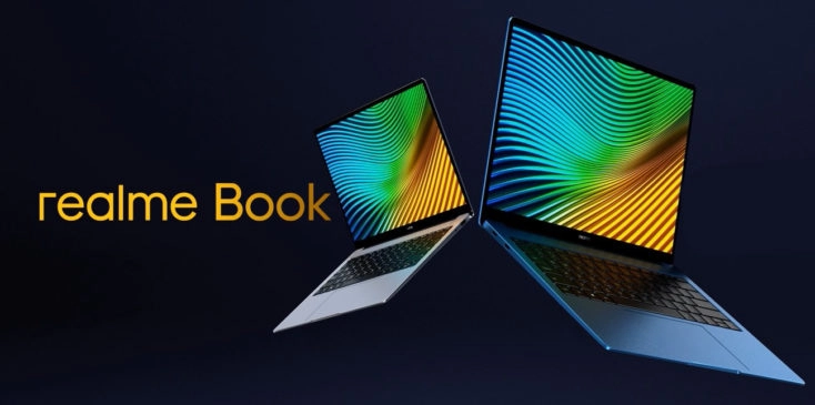 realme Book Notebook Produktbild mit Schriftzug