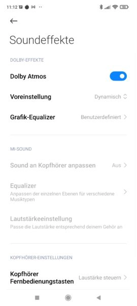 Xiaomi 11T Pro Smartphone harman kardon Einstellungen