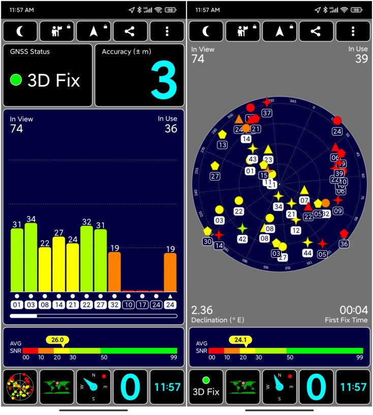 Xiaomi Mix 4 MIUI GPS Screenshot