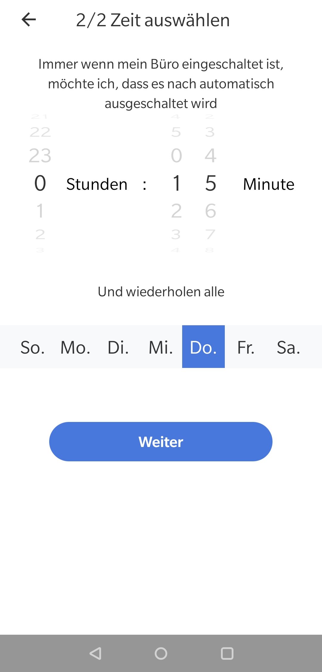 meross App Uhrzeit