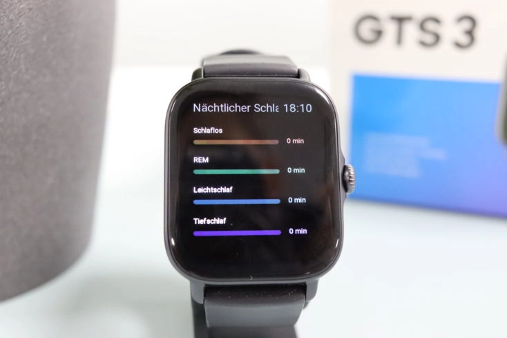 Amazfit GTS 3 Smartwatch Schlaftracking Phasen