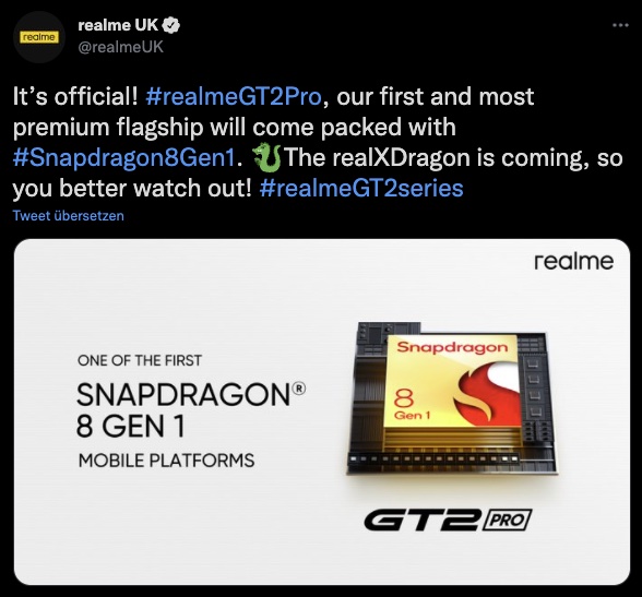 Realme GT 2 Pro Snapdragon 8 Gen 1