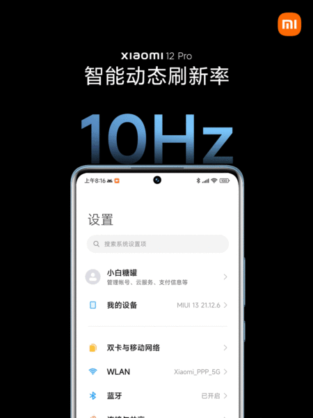 Xiaomi 12 Pro LTPO Display