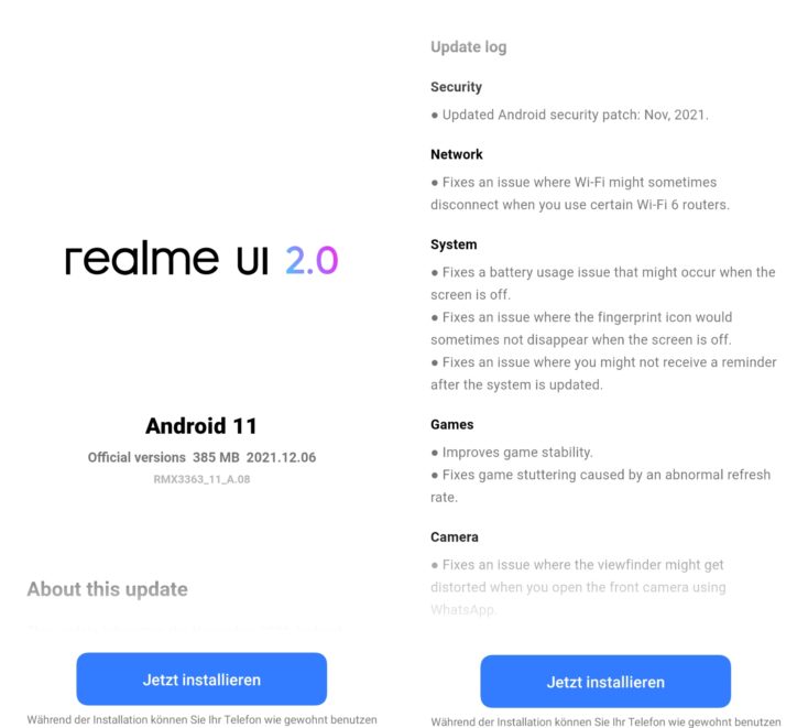 realme GT Master Edition realme UI Android 11