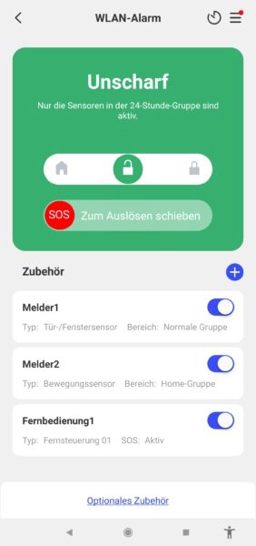 Chuango Alarm-System Alarm Unscharf