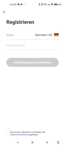 Chuango Alarm-System App Regestrierung-2