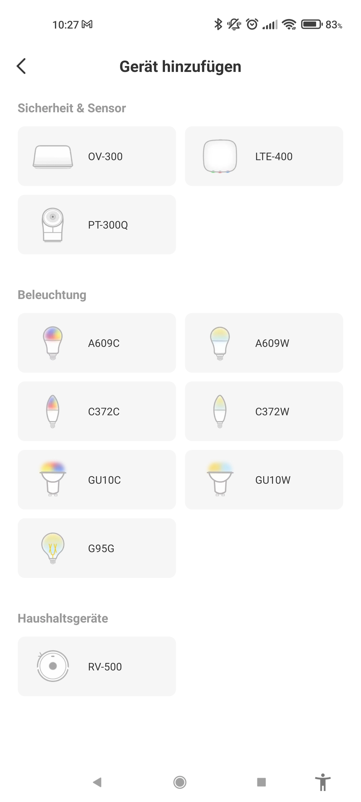 Chuango Alarm-System Geraet hinzufuegen