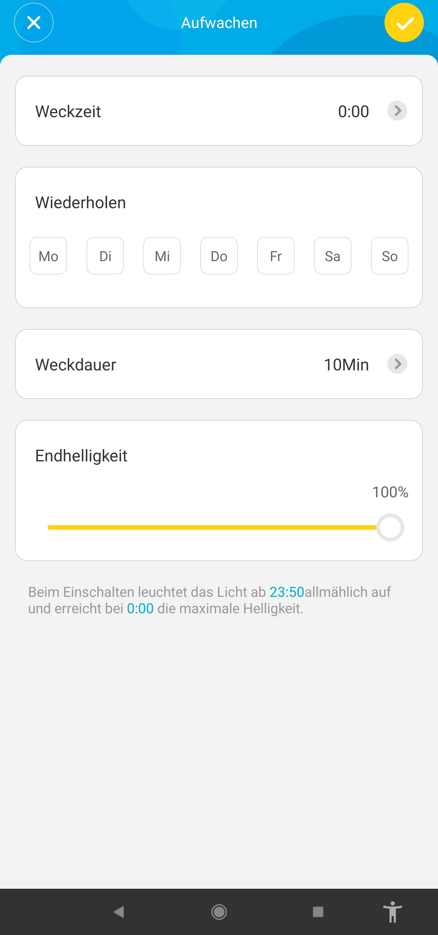 Govee Tischlampe App Timer Aufwachen einstellen