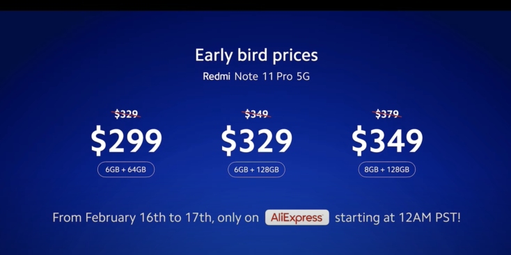 Redmi Note 11 Pro 5G Preise