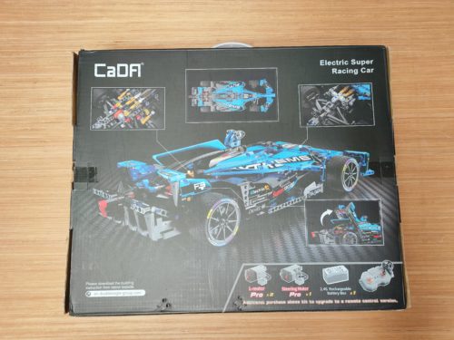 CaDA C64004W Formel E Karton Rueckseite