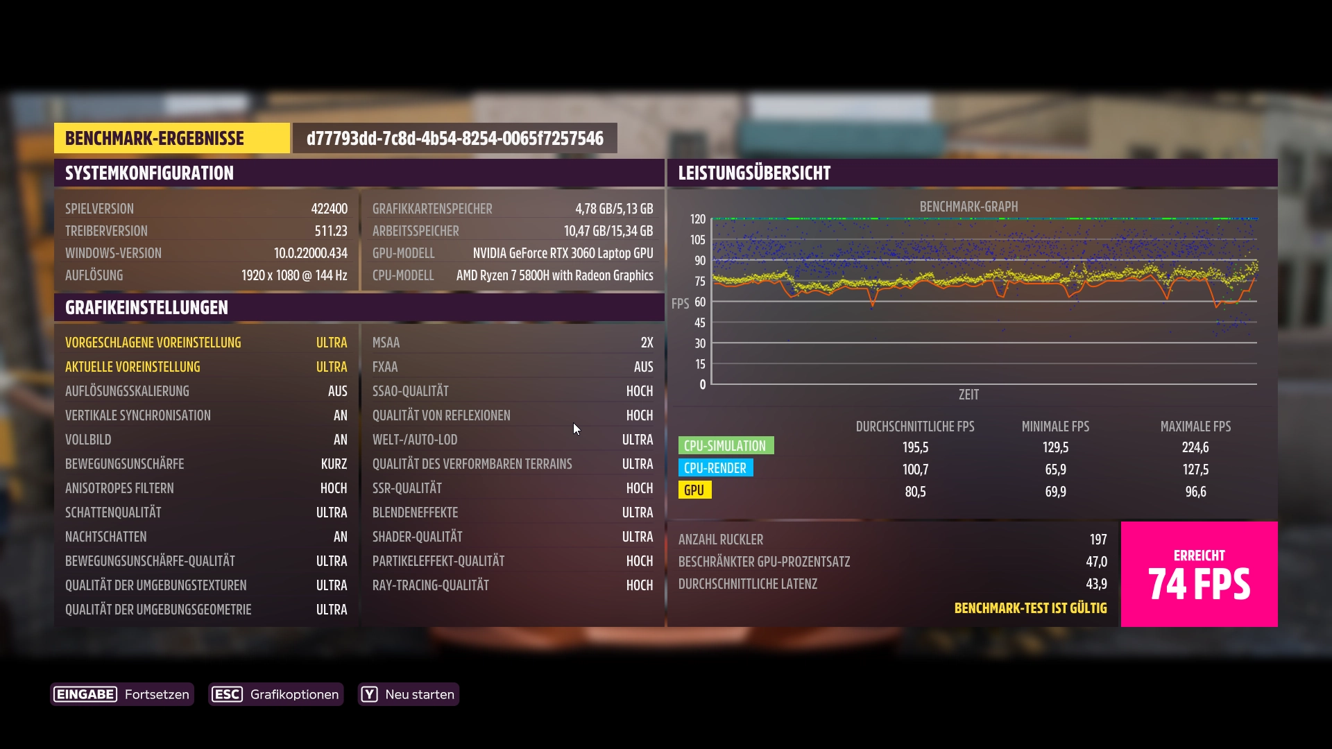 Redmi G 2021 Notebook FH5 Benchmark