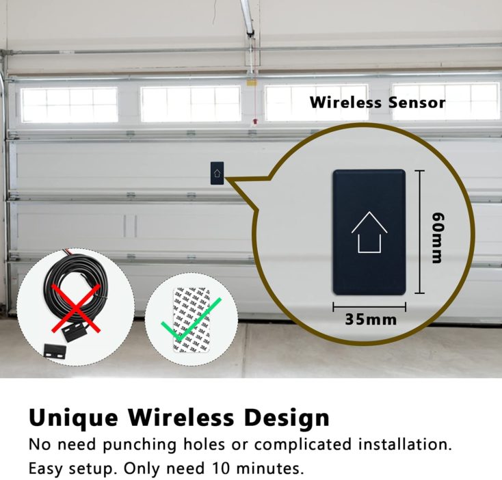 Smarter Garagentoroeffner Installation Wireless Sensor