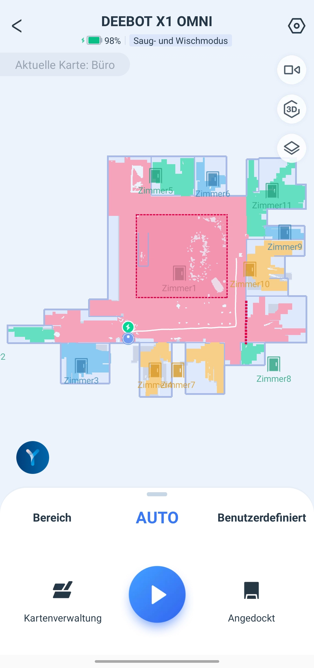 ECOVACS DEEBOT X1 OMNI Saugroboter karte ECOVACS DEEBOT X1 OMNI Saugroboter karte