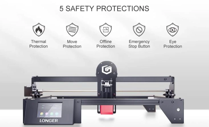 Longer Ray5 Laser-Engraver Sicherheit